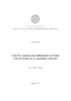 Poveznica na dokument Context-aware recommender systems for authors of e-learning content
