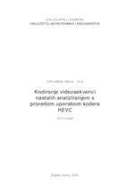 Kodiranje videosekvenci nastalih analiziranjem s proredom uporabom kodera HEVC