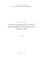 Estimacija uzdužnog klizanja kotača skaliranog modela vozila koje vozi na pokretnoj traci