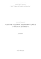 Razvoj igre za pogađanje geografske lokacije u virtualnoj stvarnosti