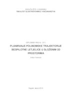 Planiranje polinomske trajektorije bespilotne letjelice u složenim 3D prostorima