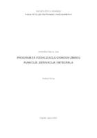 Program za vizualizaciju odnosa između funkcija, derivacija i integrala