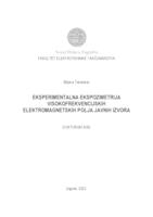 Eksperimentalna ekspozimetrija visokofrekvencijskih elektromagnetskih polja javnih izvora