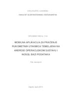 Mobilna aplikacija za praćenje rukometnih utakmica temeljena na Android operacijskom sustavu i NoSQL bazi podataka