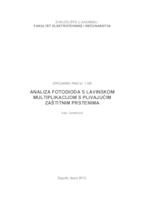 Analiza fotodioda s lavinskom multiplikacijom s plivajućim zaštitnim prstenima