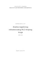 Analiza negativnog nefosterovskog RLC titrajnog kruga