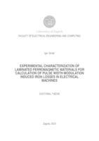 Experimental characterization of laminated ferromagnetic materials for calculation of pulse width modulation induced iron losses in electrical machines