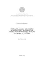 Formalna analiza koncepata i kombinatorno testiranje za automatiziranu provjeru znanja u sustavima za e-učenje