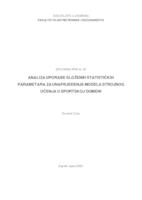 Analiza uporabe složenih statističkih parametara za unaprjeđenje modela strojnog učenja u sportskoj domeni