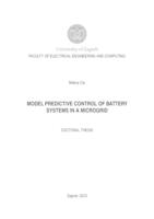 Model predictive control of battery systems in a microgrid