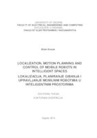 Localization, motion planning and control of mobile robots in intelligent spaces