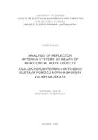 Analysis of reflector antenna systems by means of new conical wave objects
