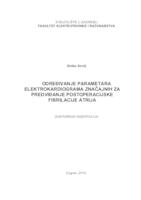 Određivanje parametara elektrokardiograma značajnih za predviđanje postoperacijske fibrilacije atrija