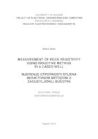 Measurement of rock resistivity using inductive method in a cased well