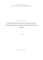 Evaluacija pristupa poboljšavanja velikih jezičnih modela na temelju metoda podržanog učenja