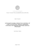 Stochastic model predictive control of a set of electric vehicle charging stations for demand response service provision