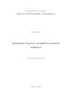 Upravljanje rizicima u projektima sunčanih 
 elektrana