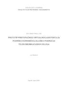 Prototip pristupačnog virtualnog asistenta za podršku korisničkoj službi u području telekomunikacijskih usluga