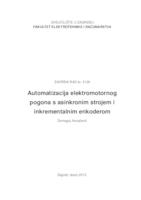 Automatizacija elektromotornog pogona s asinkronim strojem i inkrementalnim enkoderom