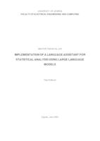 Implementacija jezičnog asistenta za statističke analize korištenjem velikih jezičnih modela