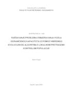 Rješavanje problema usmjeravanja vozila ograničenog kapaciteta uz pomoć hibridnog evolucijskog algoritma s lokalnom pretragom i kontrolom populacije