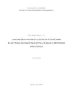 Usporedba projekata izgradnje sunčanih elektrana na dvije različite lokacije u Republici Hrvatskoj