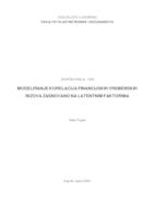 Modeliranje korelacija financijskih vremenskih nizova zasnovano na latentnim faktorima