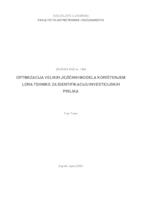 Optimizacija velikih jezičnih modela korištenjem LoRA tehnike za identifikaciju investicijskih prilika