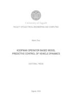 Koopman operator based model predictive control of vehicle dynamics