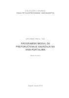 Programski modul za preporučivanje sadržaja na web-portalima