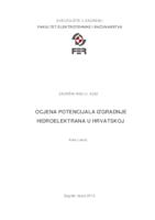 Ocjena potencijala izgradnje hidroelektrana u Hrvatskoj