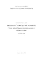 Regulacija temperature povratne vode u sustavu kogeneracijske proizvodnje