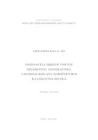 Estimacija brzine vrtnje sinkronog generatora vjetroagregata korištenjem Kalmanova filtra