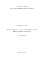 Prikupljanje sunčeve energije za napajanje bežičnog senzorskog čvora