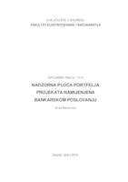 Nadzorna ploča portfelja projekata namijenjena bankarskom poslovanju