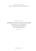 Optimalno upravljanje sustavom zakretanja gondole vjetroagregata