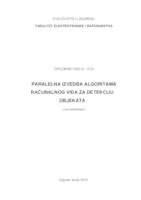 Paralelna izvedba algoritama računalnog vida za detekciju objekata