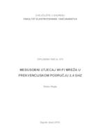 Međusobni utjecaj Wi-Fi mreža u frekvencijskom području 2,4 GHz