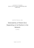 Odredivost nultog pacijenta ovisno o njegovoj poziciji u mreži