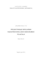 Projektiranje bipolarnih radiofrekvencijskih niskošumnih pojačala