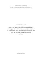 Upravljanje pozicijom krana s ovješenim njihalo zasnovano na vizualnoj povratnoj vezi