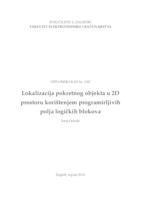 Lokalizacija pokretnog objekta u dvodimenzionalnom prostoru korištenjem programirljivih polja logičkih blokova