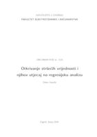 Otkrivanje stršećih vrijednosti i njihov utjecaj na regresijsku analizu