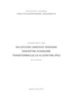 Sklopovski ubrzivač inverzne diskretne kosinusne transformacije za algoritam JPEG