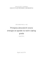 Primjena obnovljivih izvora energije za zgrade na razini cijelog grada