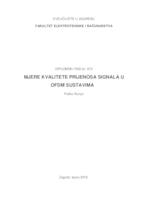 Mjere kvalitete prijenosa signala u OFDM sustavima