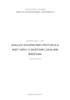 Analiza sigurnosnih protokola WEP i WPA1 u bežičnim lokalnim mrežama