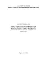 Radni okvir za dvosmjernu komunikaciju s Web poslužiteljem zasnovan na Ruby tehnologiji