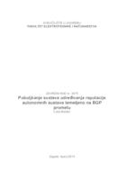 Poboljšanje sustava određivanja reputacije autonomnih sustava temeljeno na BGP prometu