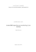 Izrada BMS algoritma za monitoring Li-ion baterija